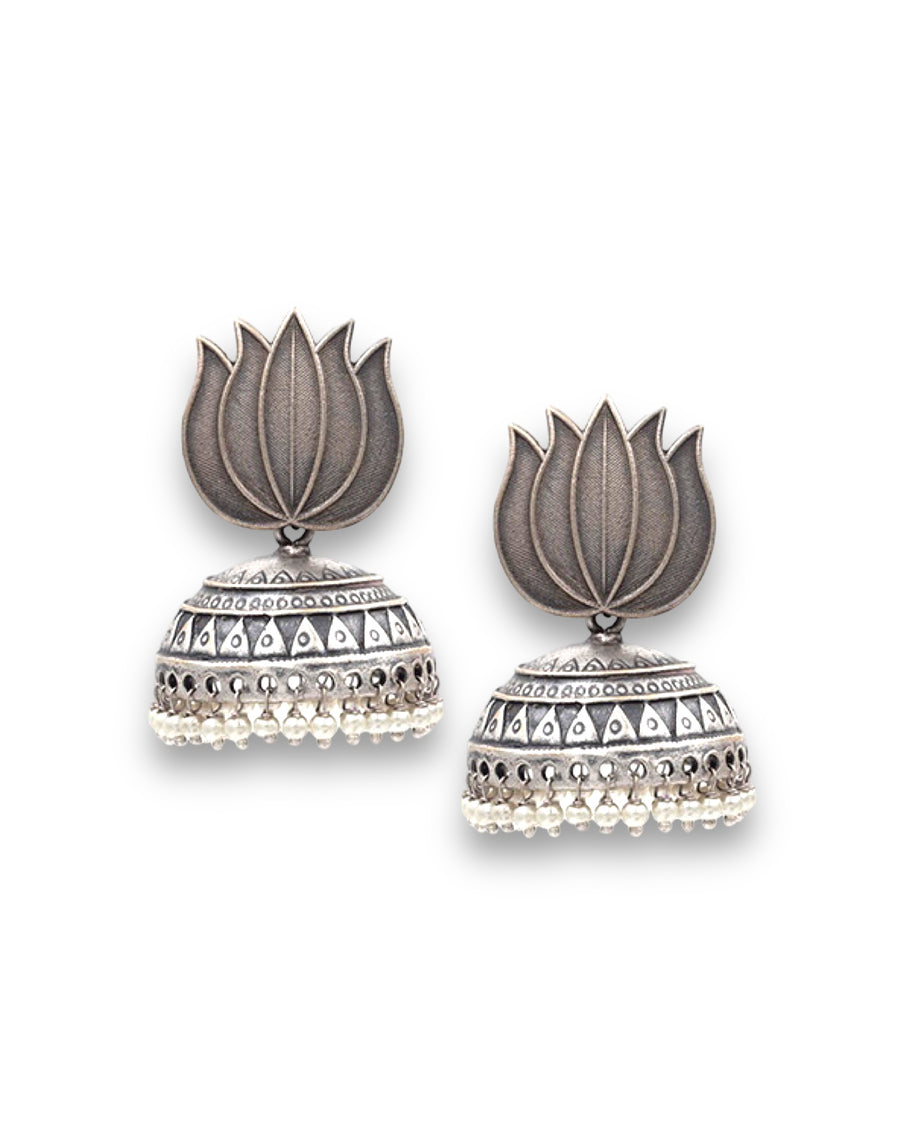 Utpala Lotus Jhumka Earrings