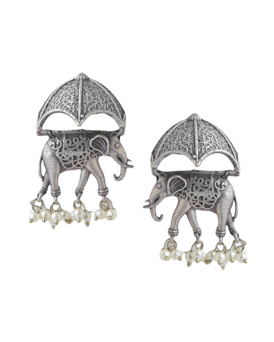 Elephant Chhatri Stud Earrings
