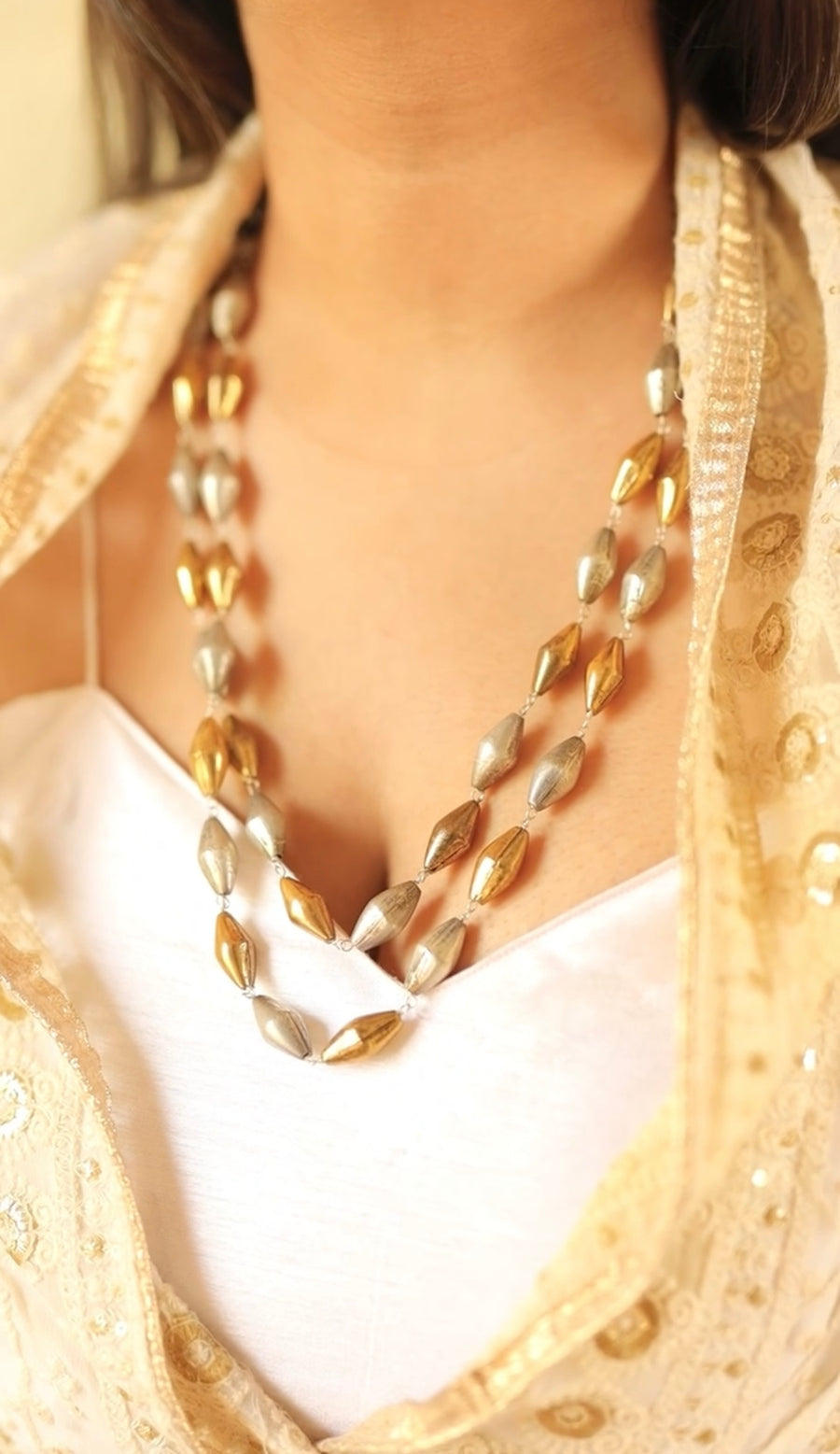 Tattva Two Tone Dholki Necklace