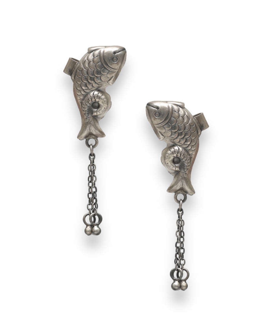 Matsya 92.5 Silver Bugadi Earrings