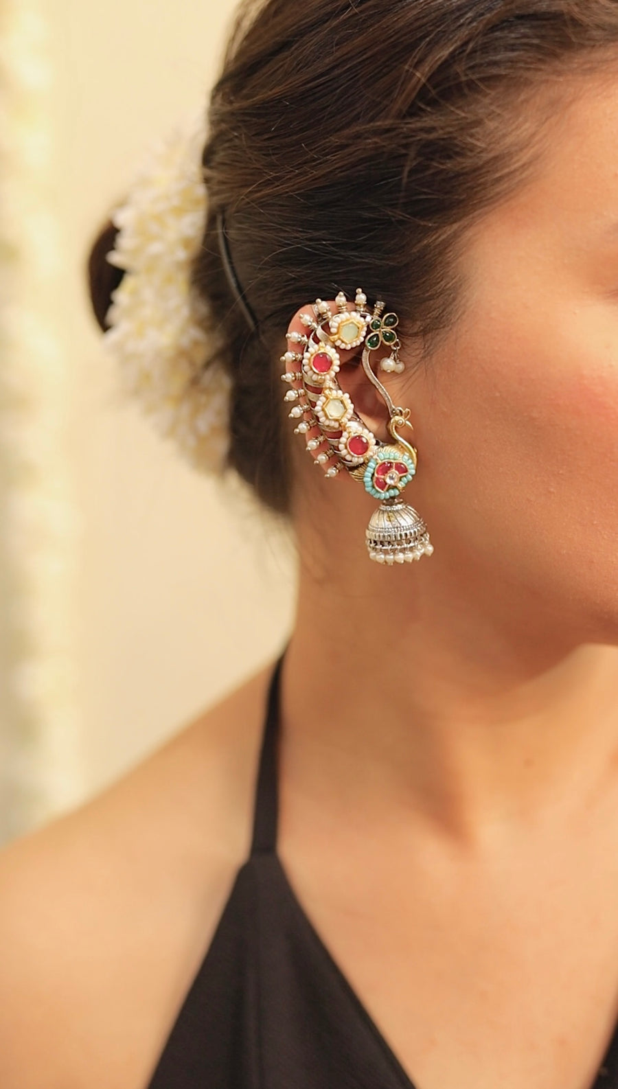 Morvah Kundan Earcuffs