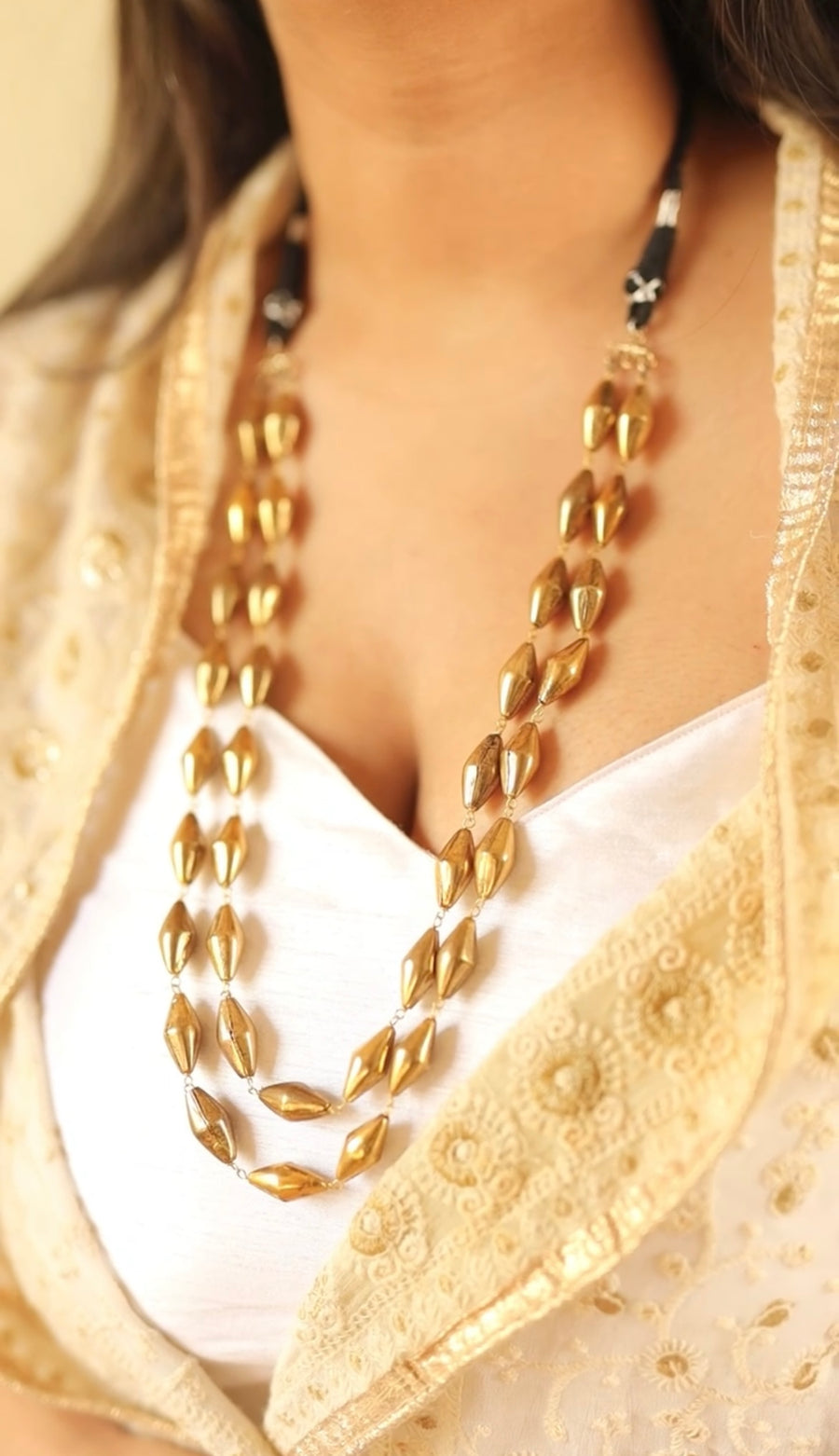 Tattva Two Tone Dholki Necklace