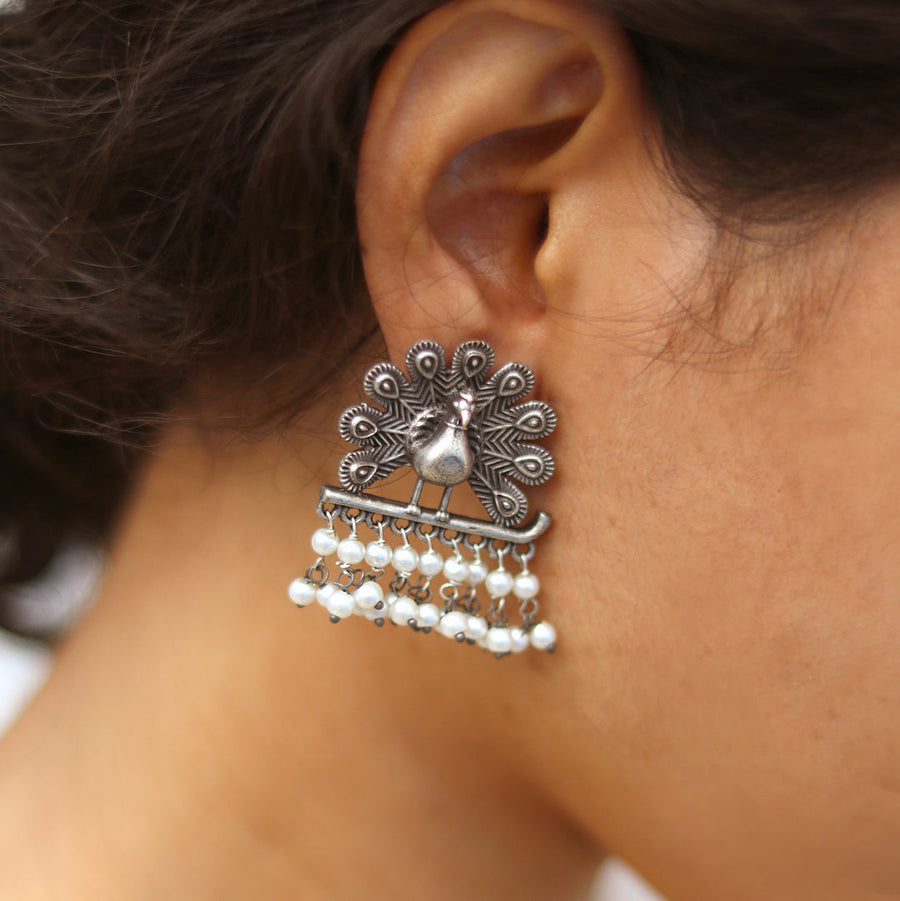 Parisha Dancing Peacock Studs
