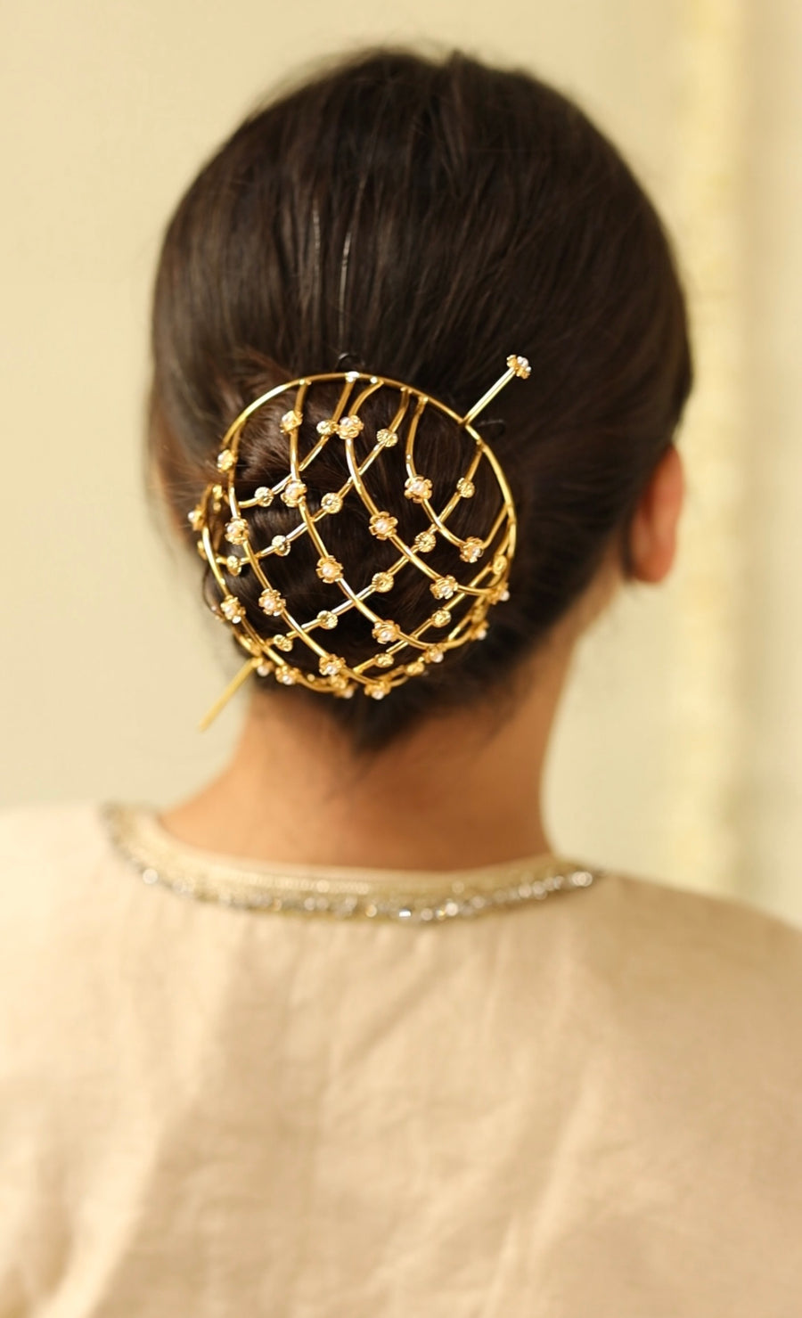 Pearl Cascade Bun Cage