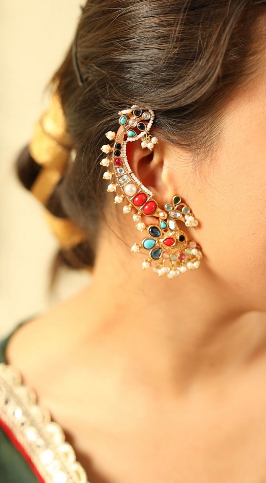 Tiyasha Kundan Earcuffs