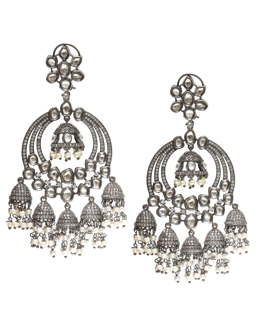 Sitaara Victorian Jhumki Chandbali Earrings