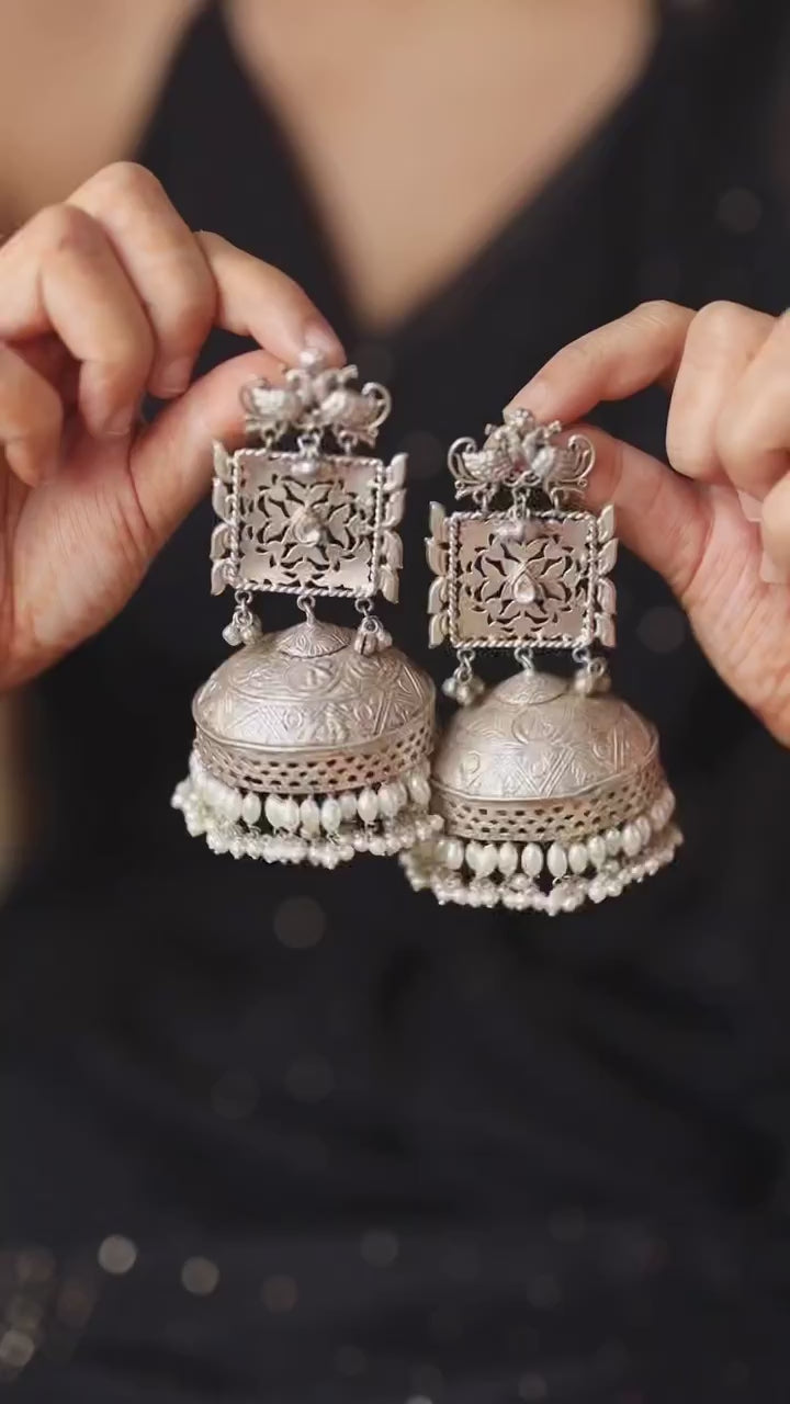 Oversized Jhumka Earrings